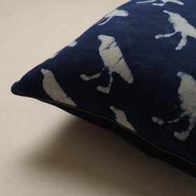 Hand indigo bagru cushion cover 48 - handcrafted