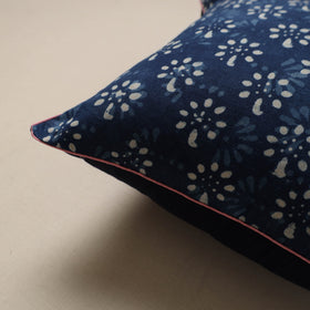 Hand indigo bagru cushion cover 50 - handcrafted