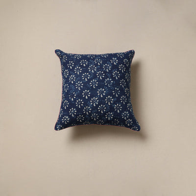 Hand indigo bagru cushion cover 50 - handcrafted