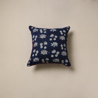 Hand indigo bagru cushion cover 51 - handcrafted