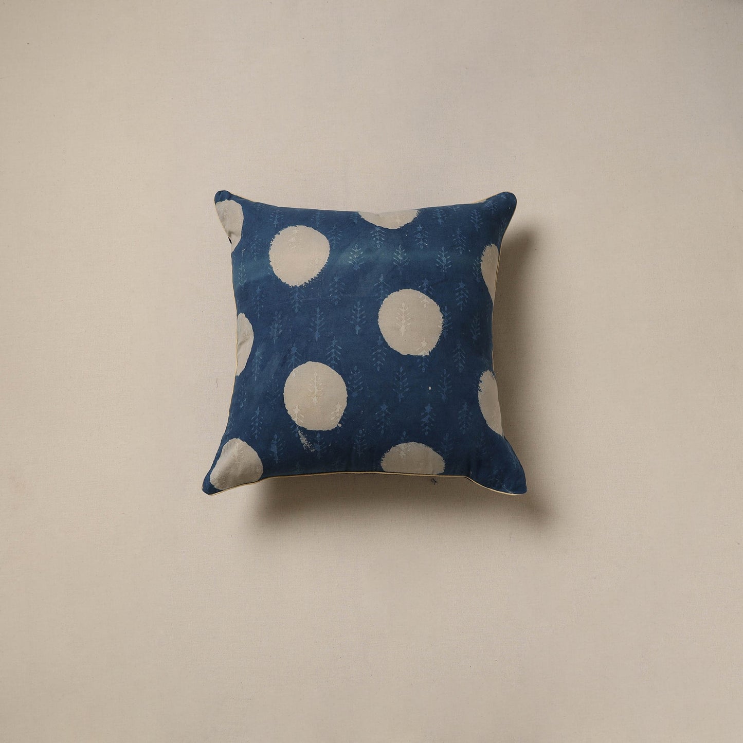Hand indigo bagru cushion cover 55 - handcrafted