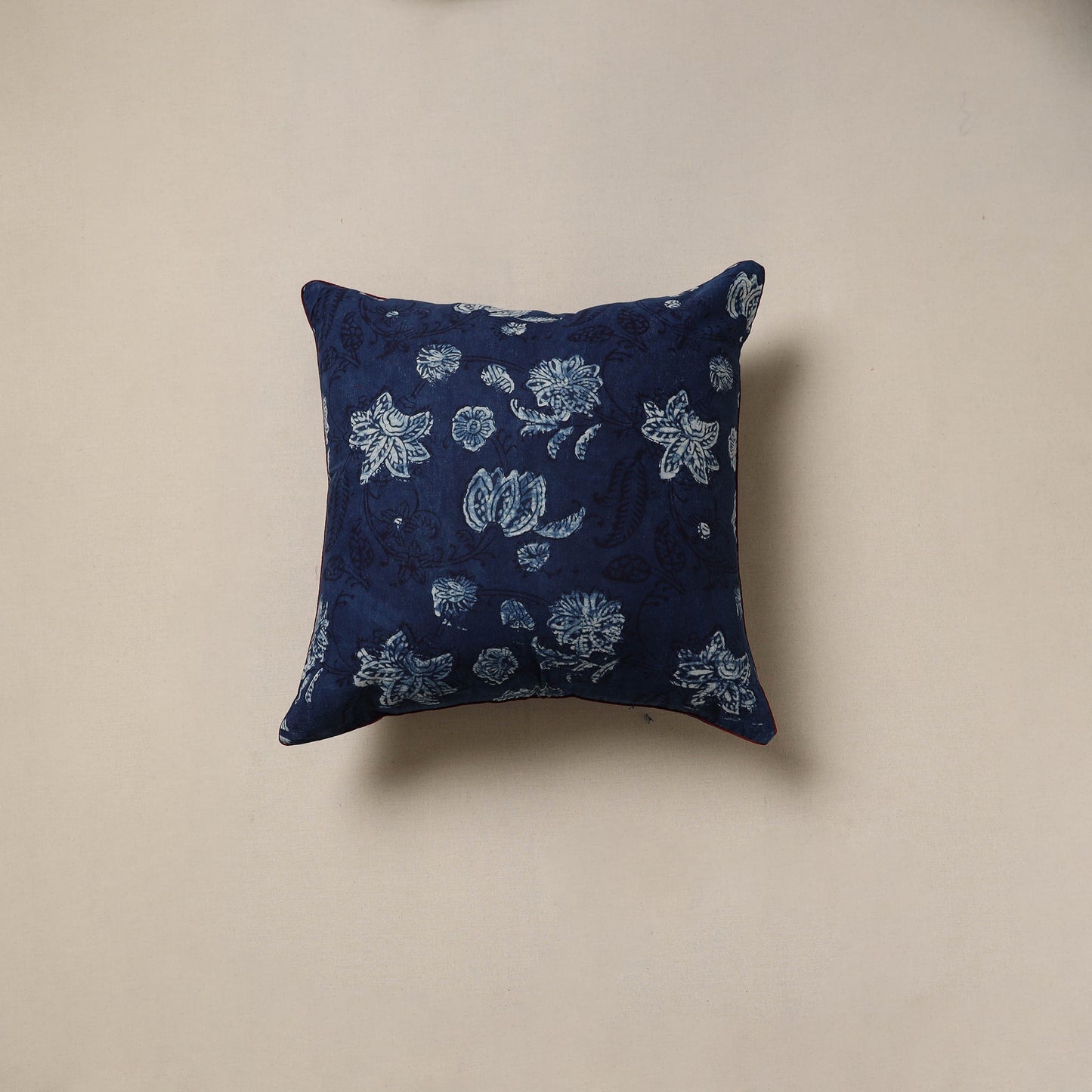 Hand indigo bagru cushion cover 57 - handcrafted