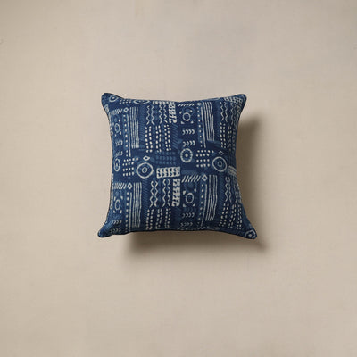Hand indigo bagru cushion cover 58 - handcrafted