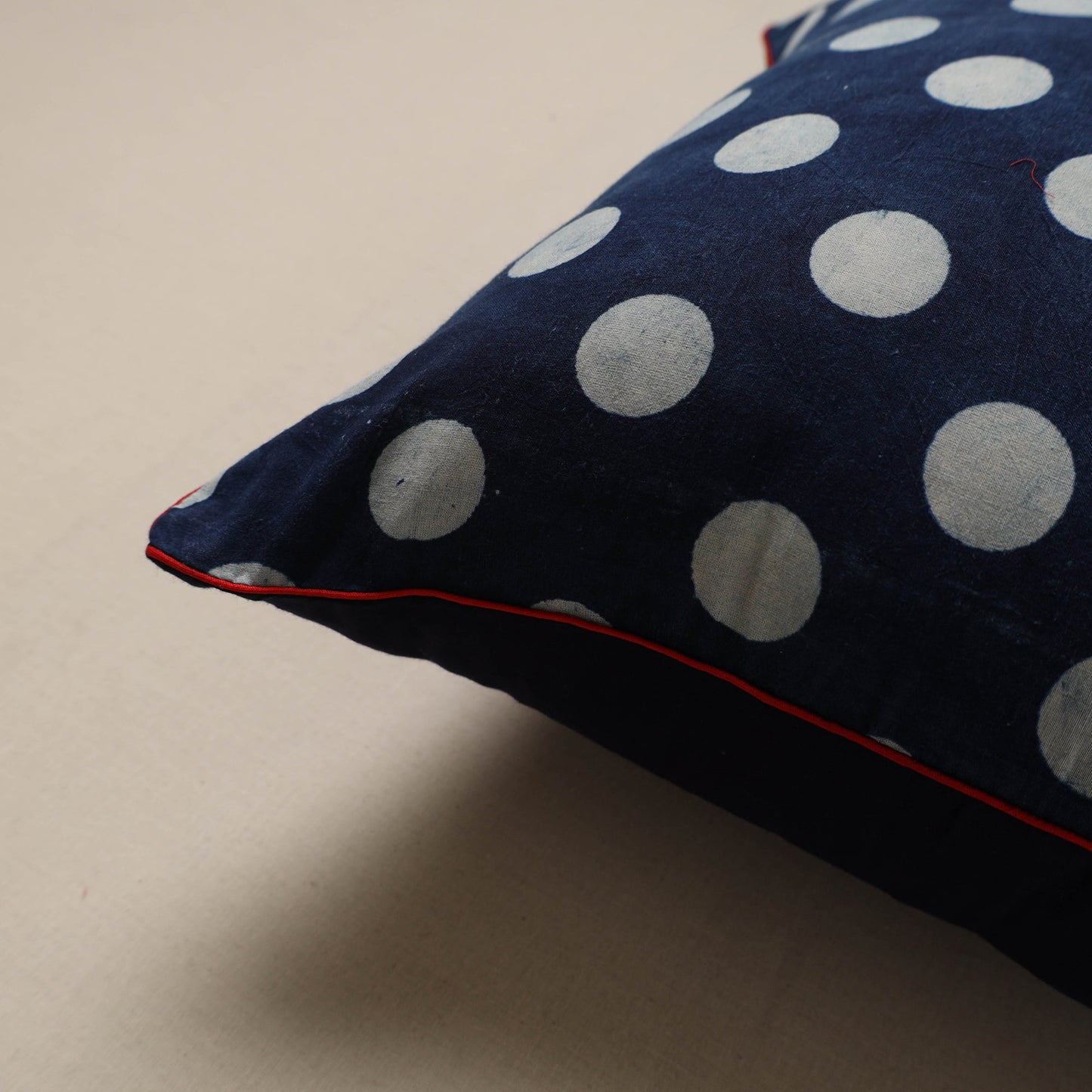 Hand indigo bagru cushion cover 60 - handcrafted