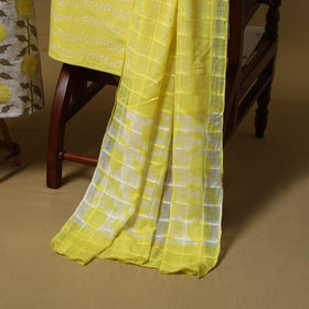 Hand kutch batik cotton 3pc unstitched dress material 01