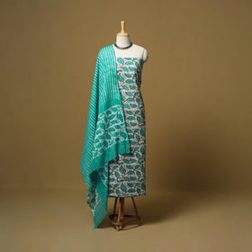 Hand kutch batik cotton 3pc unstitched dress material 02