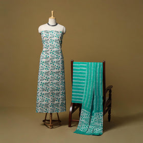 Hand kutch batik cotton 3pc unstitched dress material 03