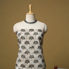 Hand kutch batik cotton 3pc unstitched dress material 04