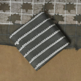 Hand kutch batik cotton 3pc unstitched dress material 04