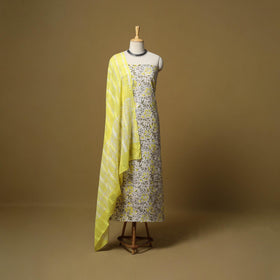 Hand kutch batik cotton 3pc unstitched dress material 05