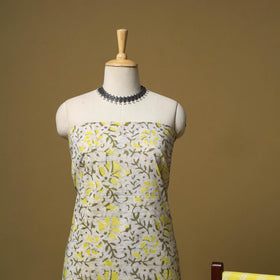 Hand kutch batik cotton 3pc unstitched dress material 05