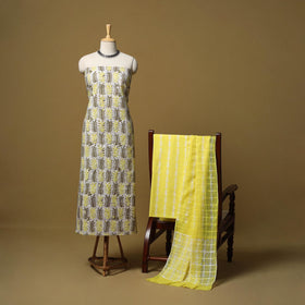 Hand kutch batik cotton 3pc unstitched dress material 06