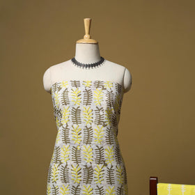 Hand kutch batik cotton 3pc unstitched dress material 06