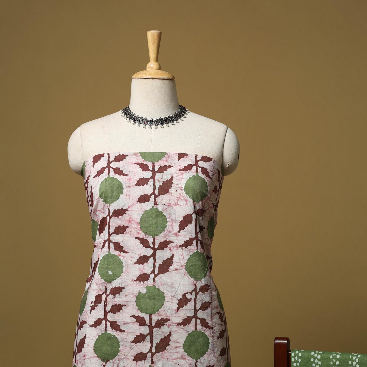 Hand kutch batik cotton 3pc unstitched dress material 09