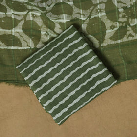 Hand kutch batik cotton 3pc unstitched dress material 10