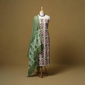 Hand kutch batik cotton 3pc unstitched dress material 10