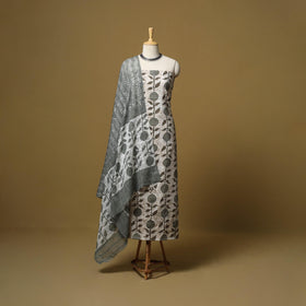 Hand kutch batik cotton 3pc unstitched dress material 11