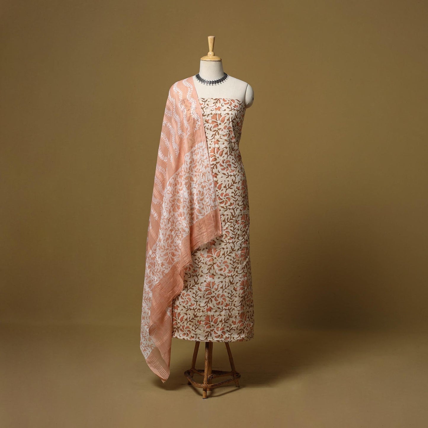 Hand kutch batik cotton 3pc unstitched dress material 13