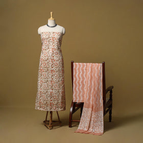 Hand kutch batik cotton 3pc unstitched dress material 13