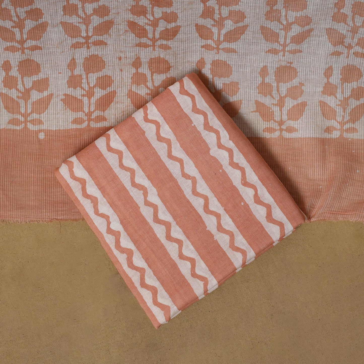 Hand kutch batik cotton 3pc unstitched dress material 14