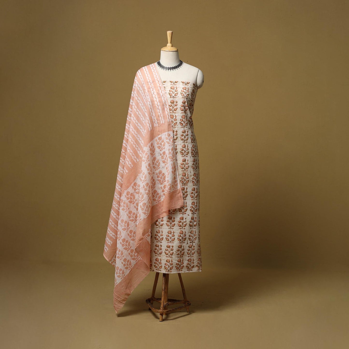 Hand kutch batik cotton 3pc unstitched dress material 14