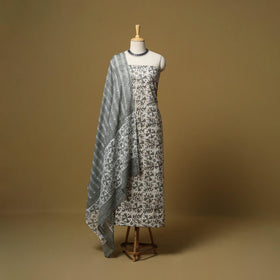 Hand kutch batik cotton 3pc unstitched dress material 15