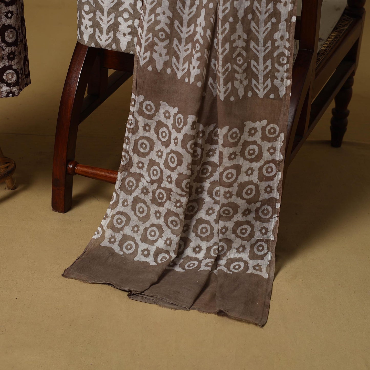 Hand kutch batik cotton 3pc unstitched dress material 16