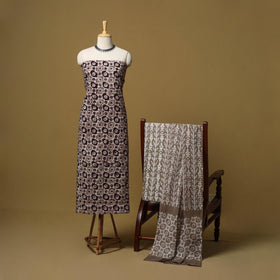 Hand kutch batik cotton 3pc unstitched dress material 16