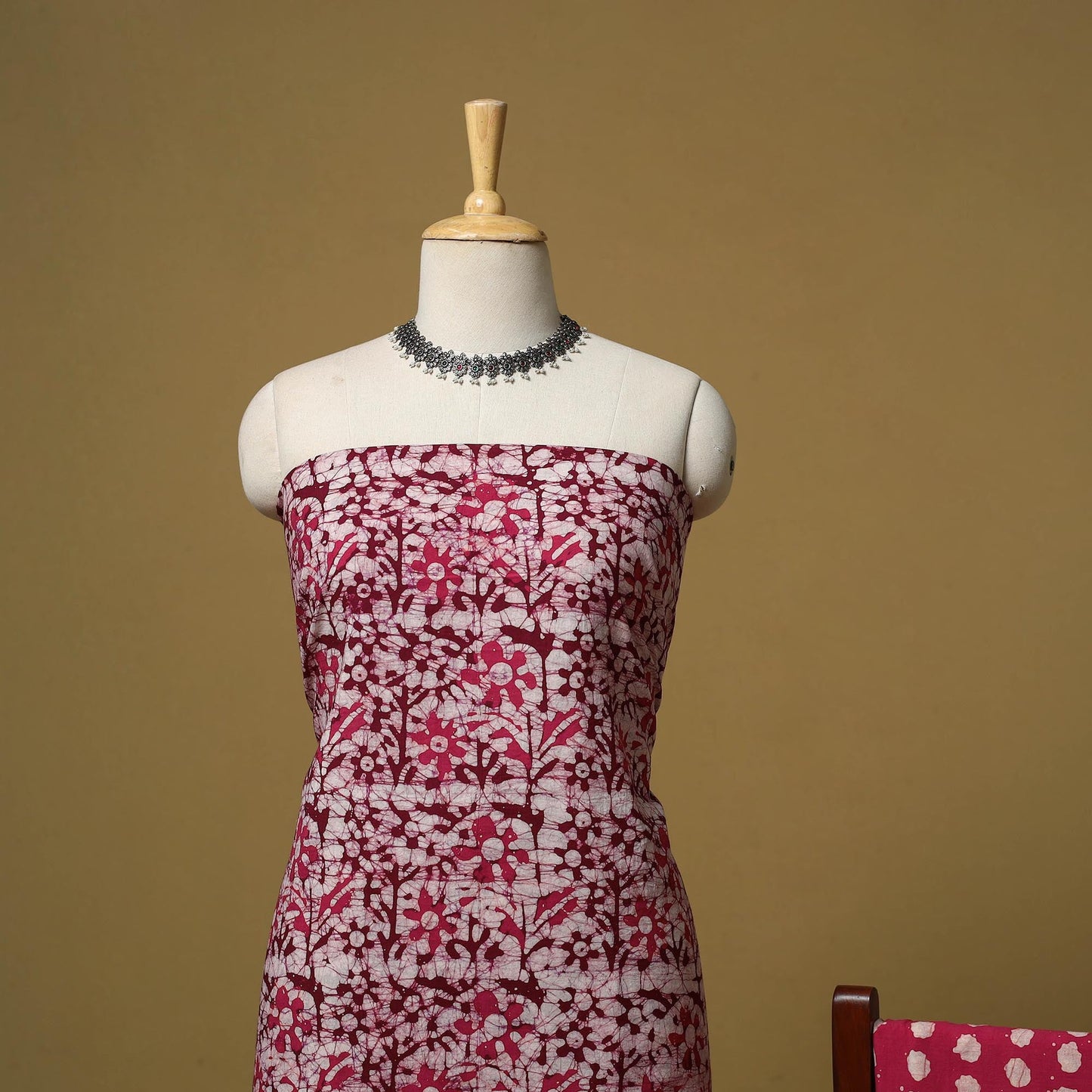 Hand kutch batik cotton 3pc unstitched dress material 17