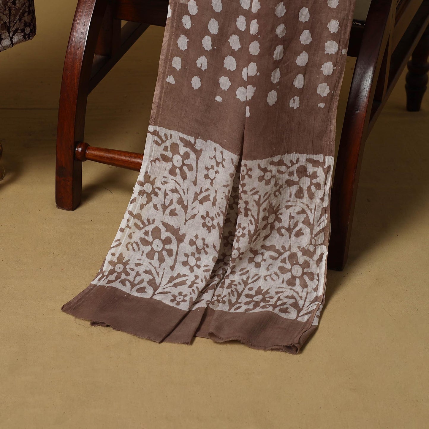 Hand kutch batik cotton 3pc unstitched dress material 18