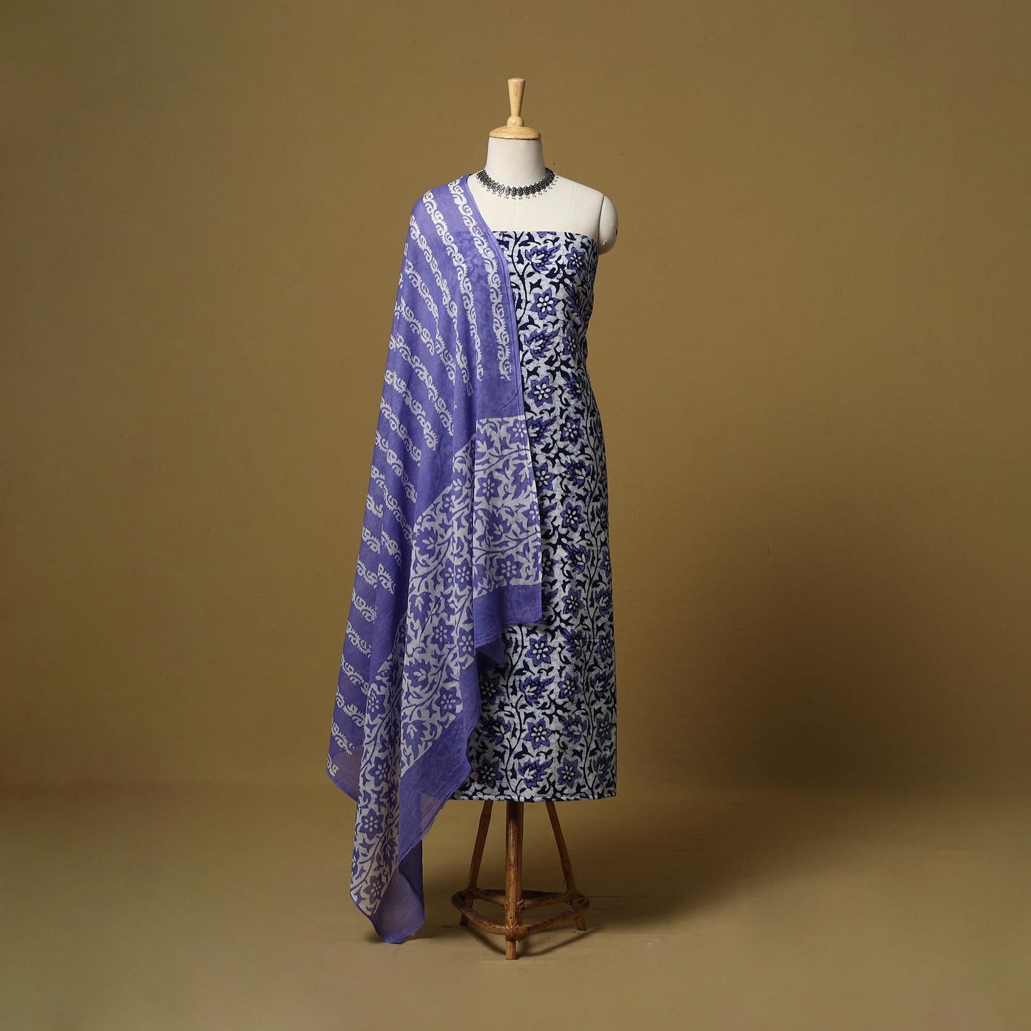 Hand kutch batik cotton 3pc unstitched dress material 20