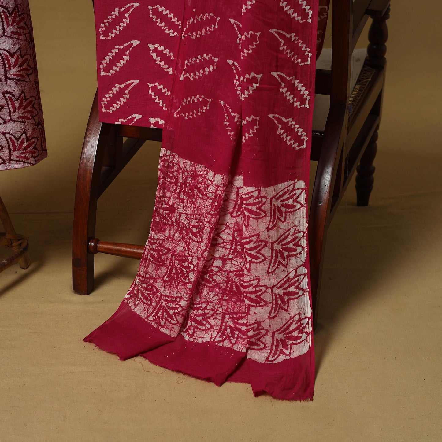 Hand kutch batik cotton 3pc unstitched dress material 21