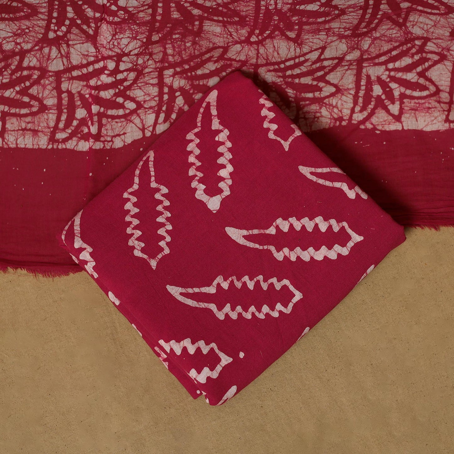 Hand kutch batik cotton 3pc unstitched dress material 21