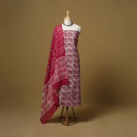 Hand kutch batik cotton 3pc unstitched dress material 21