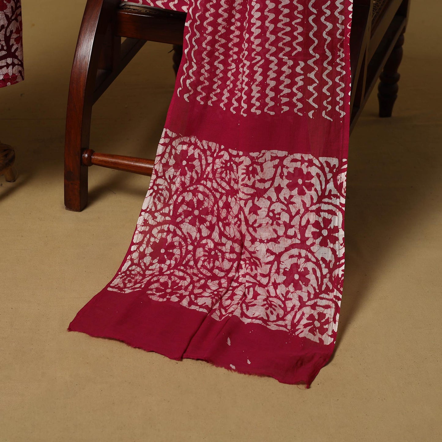 Hand kutch batik cotton 3pc unstitched dress material 22