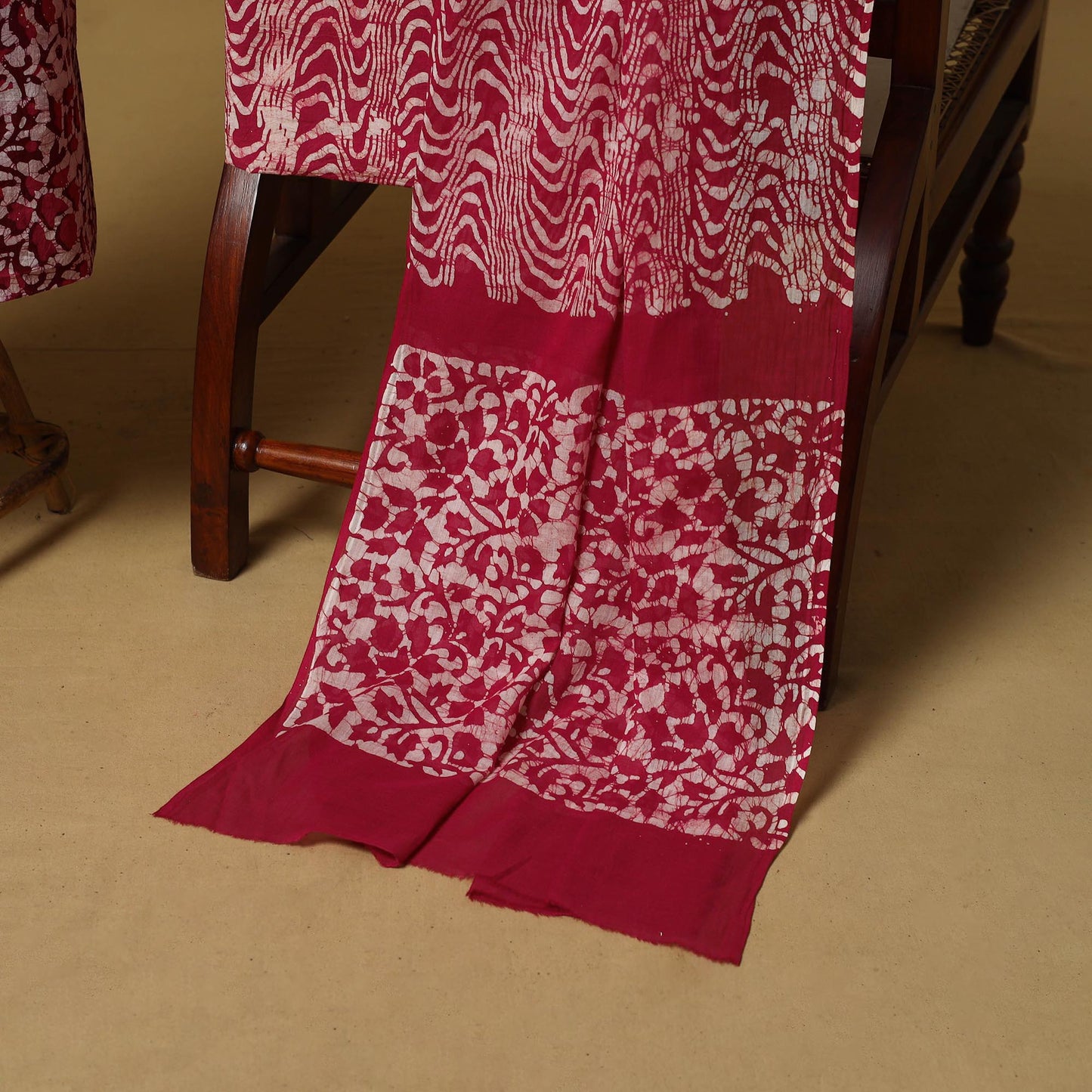 Hand kutch batik cotton 3pc unstitched dress material 23