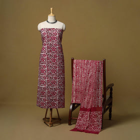 Hand kutch batik cotton 3pc unstitched dress material 23