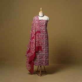 Hand kutch batik cotton 3pc unstitched dress material 23