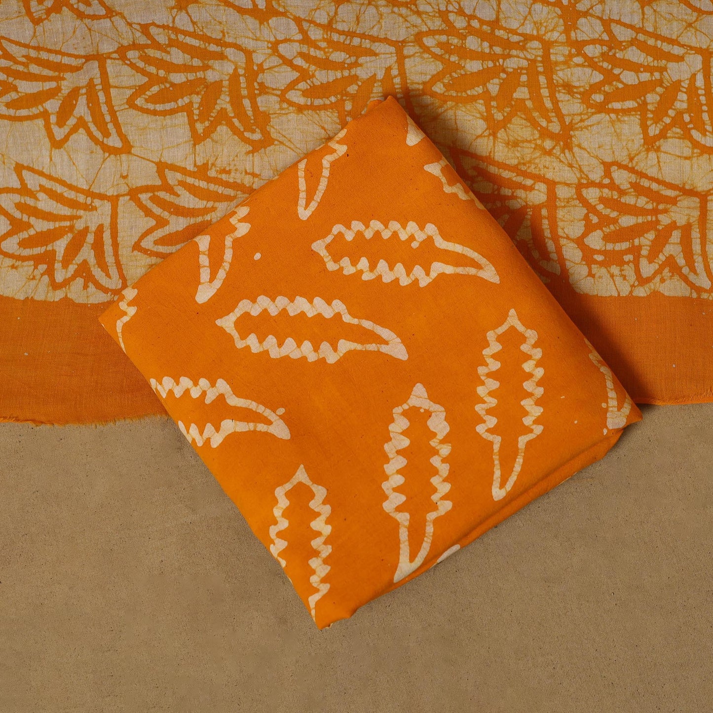 Hand kutch batik cotton 3pc unstitched dress material 24