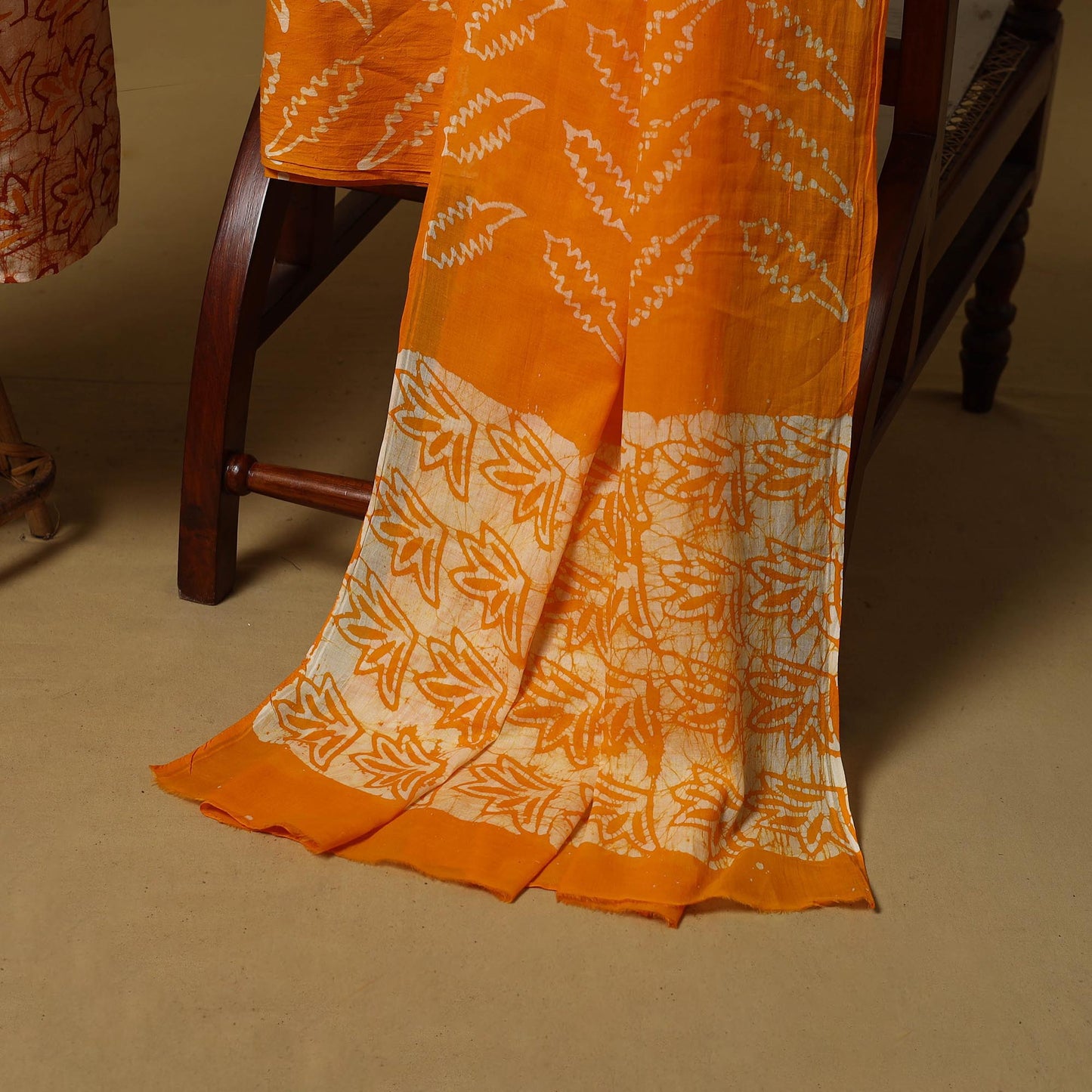 Hand kutch batik cotton 3pc unstitched dress material 24