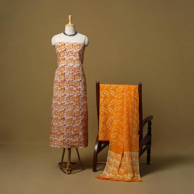 Hand kutch batik cotton 3pc unstitched dress material 24