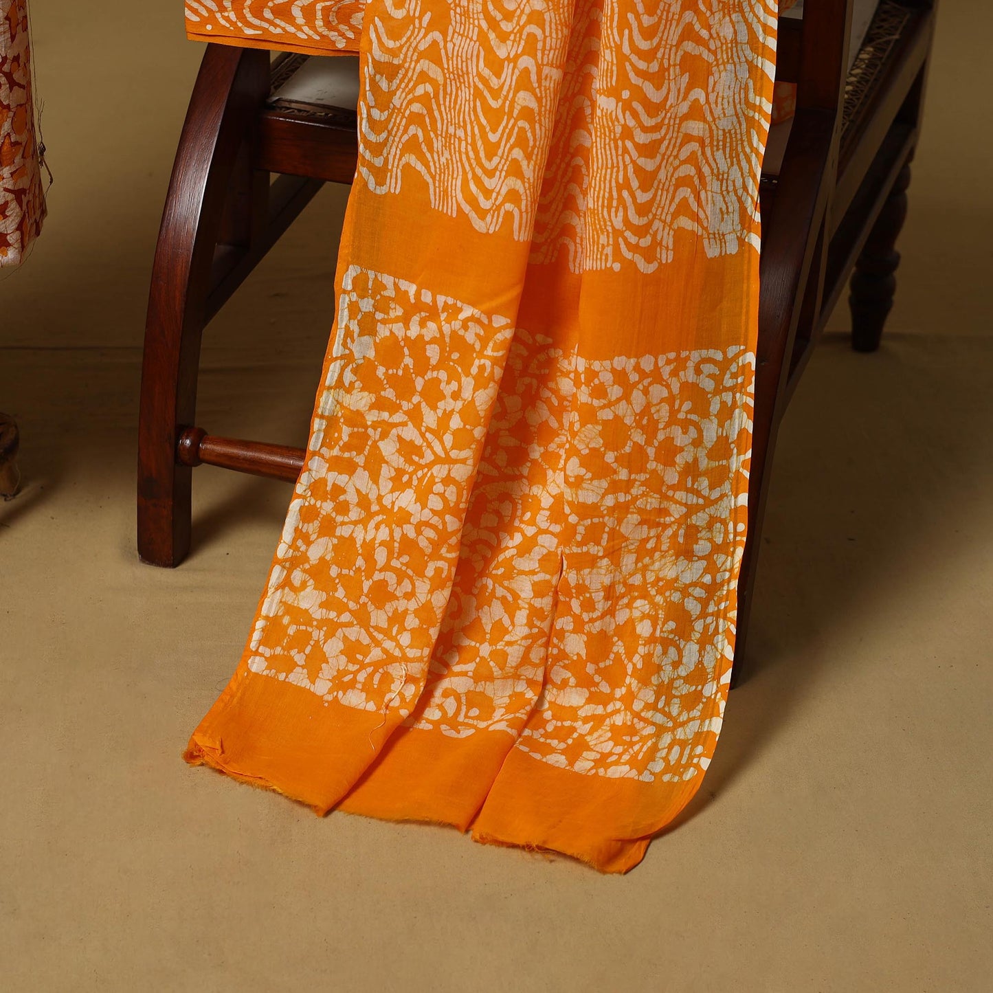 Hand kutch batik cotton 3pc unstitched dress material 26