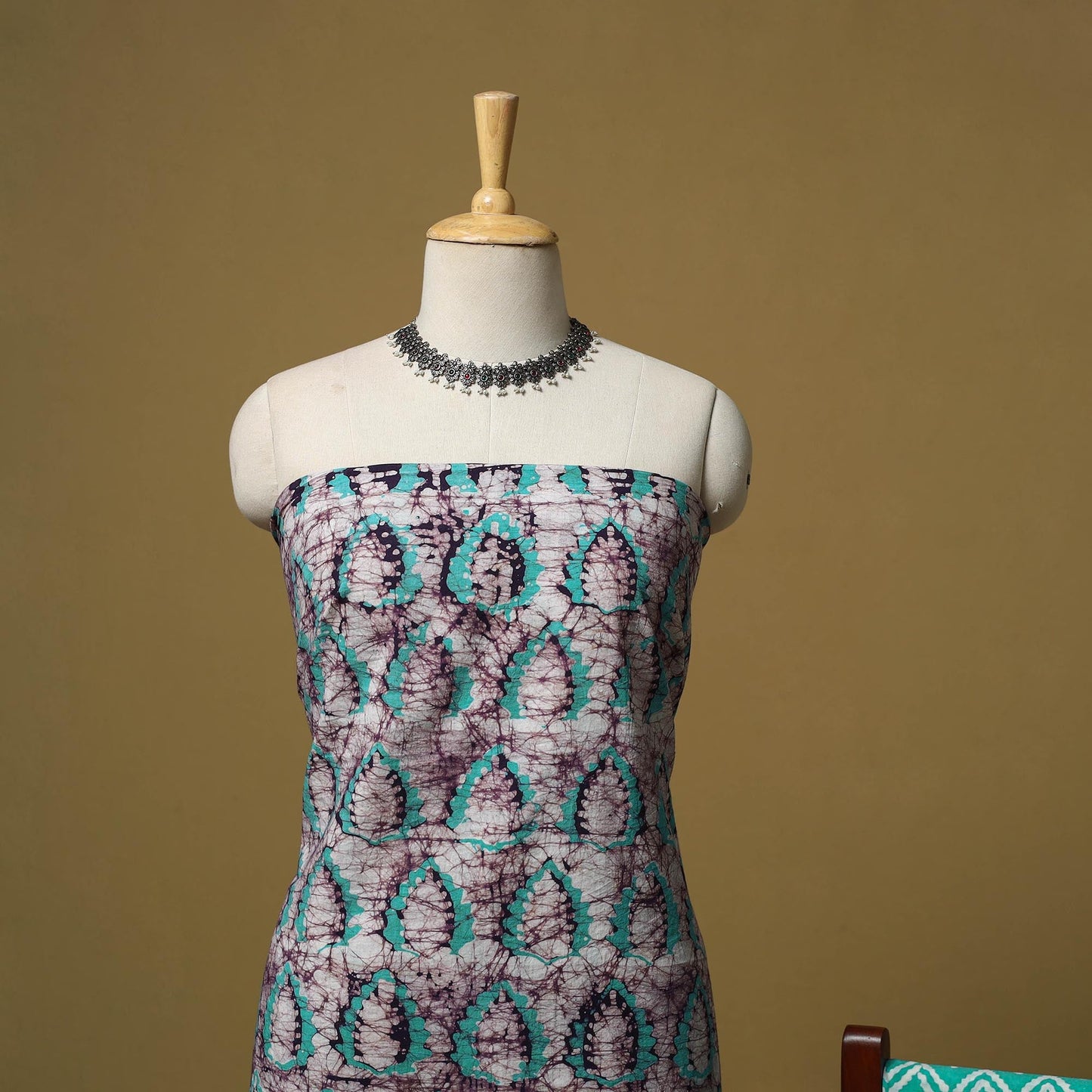 Hand kutch batik cotton 3pc unstitched dress material 28