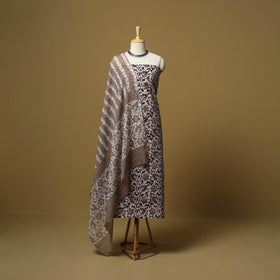 Hand kutch batik cotton 3pc unstitched dress material 32