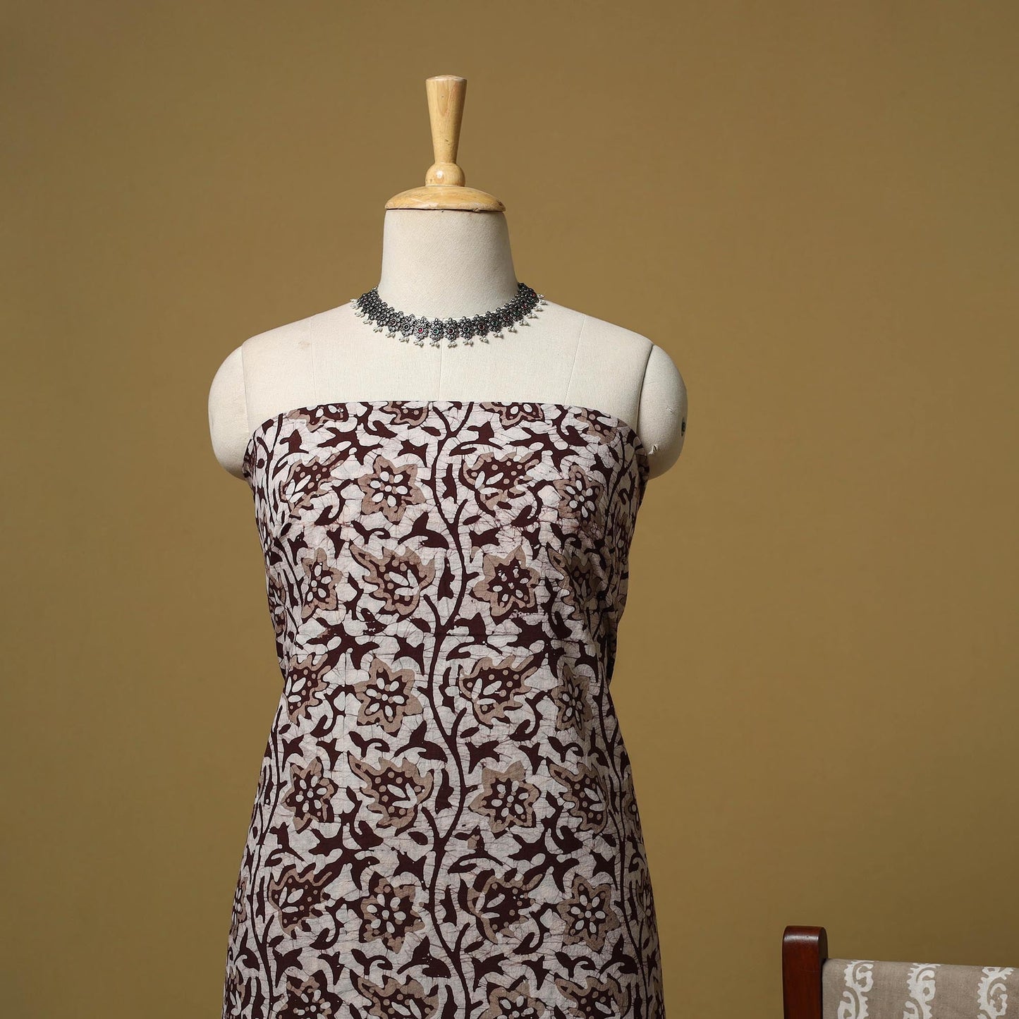 Hand kutch batik cotton 3pc unstitched dress material 32