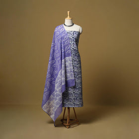 Hand kutch batik cotton 3pc unstitched dress material 33