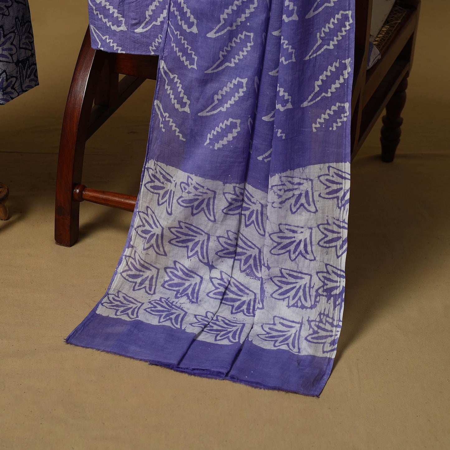 Hand kutch batik cotton 3pc unstitched dress material 33