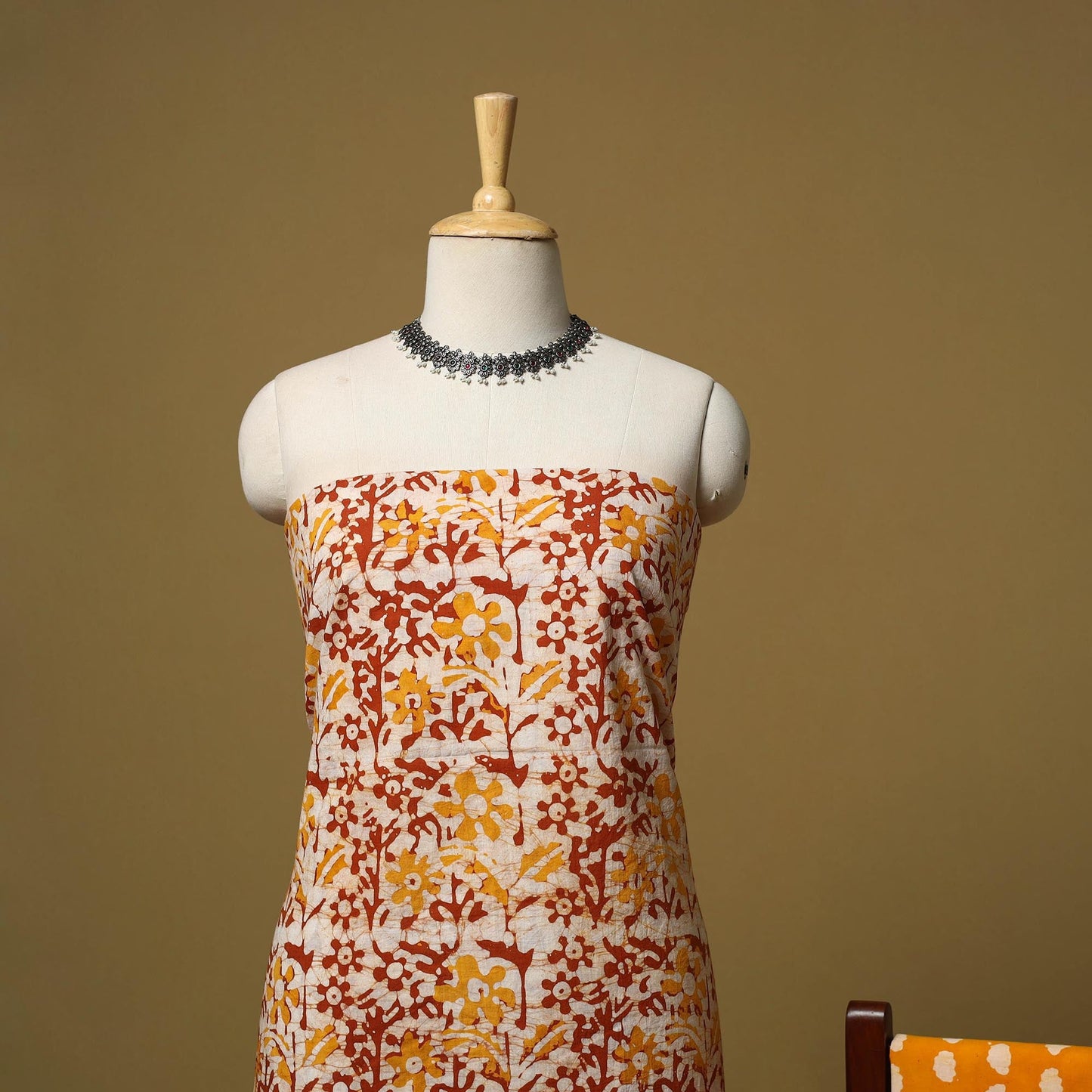 Hand kutch batik cotton 3pc unstitched dress material 34