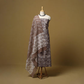 Hand kutch batik cotton 3pc unstitched dress material 35