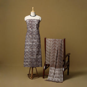 Hand kutch batik cotton 3pc unstitched dress material 35